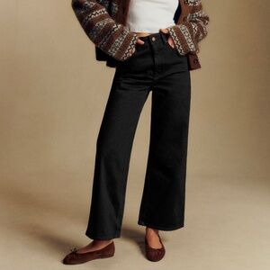 Sezane Le Crop Black Jeans, Size 6/38 - NWOT